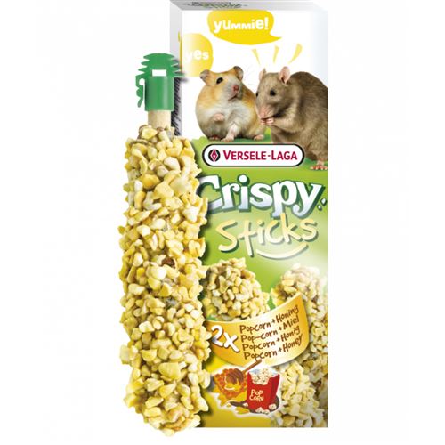 Comparer les prix de Friandises en sticks (2x55g) pop-corn et miel . pour hamsters et rat .