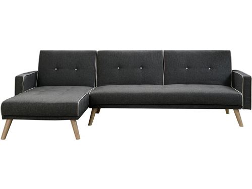 Habitat Et Jardin Gris. Canapé D'angle Convertible Et Réversible Jules - 3 Places - Gris