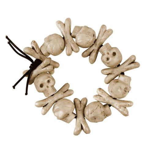 bracelet tête de mort et ossements