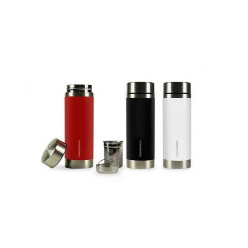 yoko - théiére isotherme 350 ml blanche a double paroi en inox