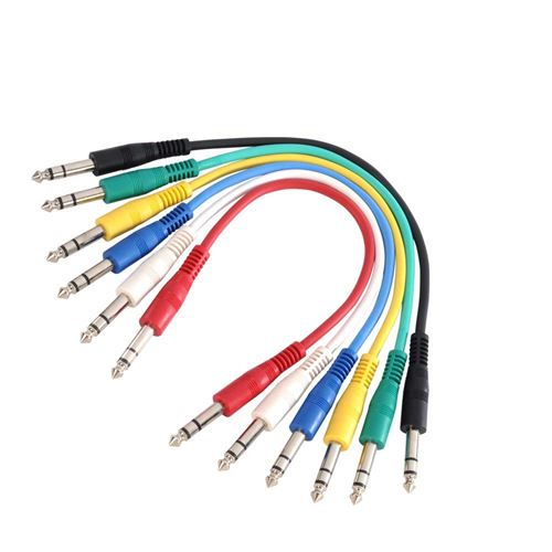 Adam Hall Cables K3BVV0060SET Série 3 Star Set Câble de Patch Jack 6,35 mm stéréo vers Jack 6,35 mm stéréo 0,6 m