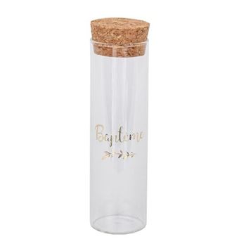 tube à essai baptême verre bouchon liege - artifetes 77698 - 1