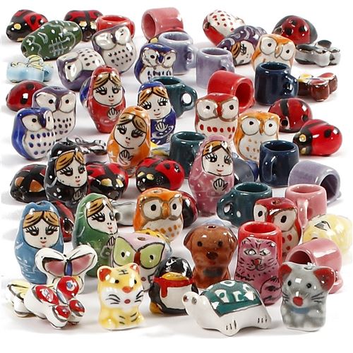 Creotime craie figurative multicolore en porcelaine 69 pièces