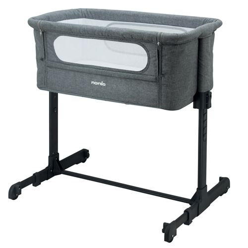 nania lit cododo gris réglable 5 hauteurs possibles - matelas 4 cm