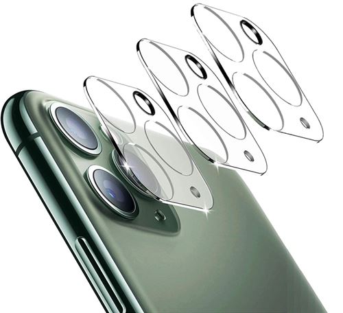 Lot de 3 Verres Trempé Protection Caméra pour iPhone 11 PRO / 11 PRO MAX - Film Protecteur Lentille Appareil Photo Arriere [Phonillico®]