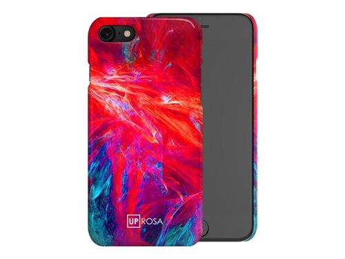 UPROSA - Achterzijde behuizing voor mobiele telefoon - polycarbonaat - fractal flame - voor Apple iPhone 7