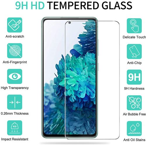 Lot de 3 Vitres protection d'ecran en verre trempé pour Samsung Galaxy S20  FE 5G - Protection d'écran pour smartphone - Achat & prix