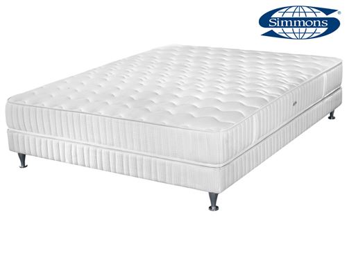 Literie SIMMONS PALERME (matelas+sommier+pieds) - 2 x 80 x 200 cm