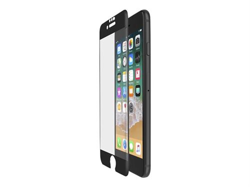 Belkin TemperedCurve - Protection d'écran pour téléphone portable - verre - 5.5 - couleur de cadre noir - pour Apple iPhone 6, 6s, 7, 8