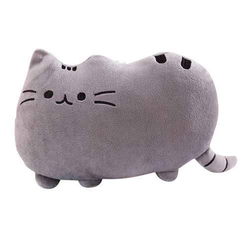 Peluche chat longue Doux 20cm D-gris