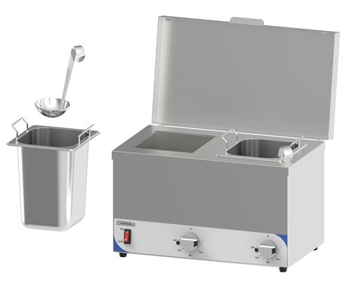 Bain Marie Professionnel à Sauce 2 Bacs Gn 1/6 200mm - Casselin