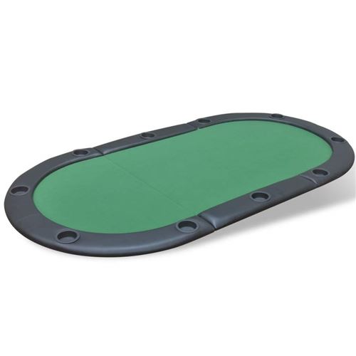 vidaXL Table de poker pliable pour 10 joueurs Vert Table de jeux pliante Table à jeux