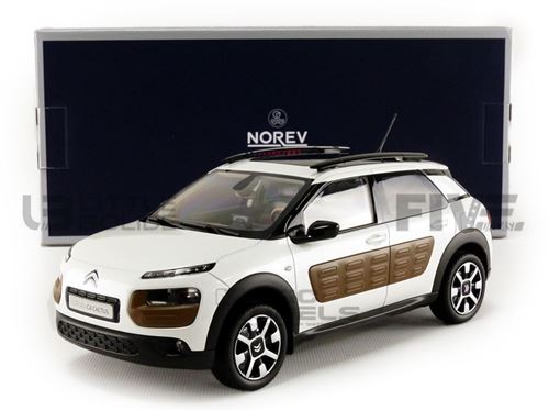 Voiture Miniature de Collection NOREV 1-18 - CITROEN C4 Cactus - 2014 - White nacre / Airbump Chocolat - 181651