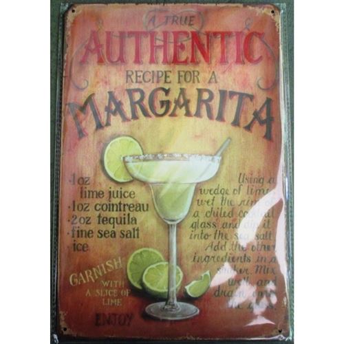 plaque cocktail margarita tole pub deco bar restaurant loft