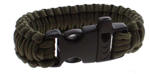 MacGyver Paracord survie avec flûte 23 cm vert