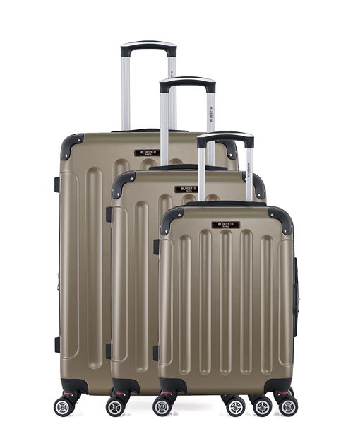Valise Grand Format + Organiseur BLUESTAR | BRAZILIA DUPLEIX Rose Doré en ABS