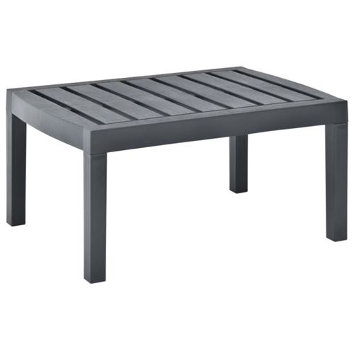 Vidaxl Gris Table De Jardin Anthracite 78X55x38 Cm Plastique - Image 1