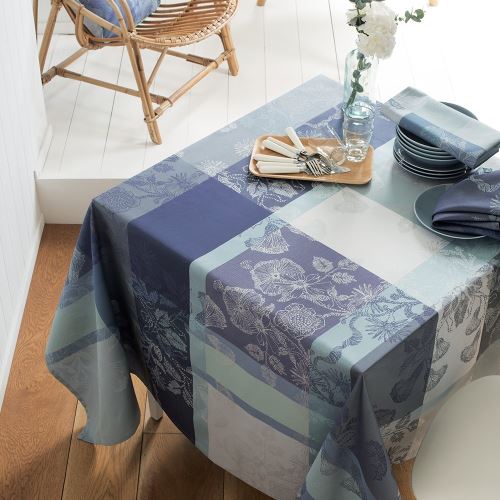 Nappe Mille Fiori Givre 180x250 Garnier-Thiebaut