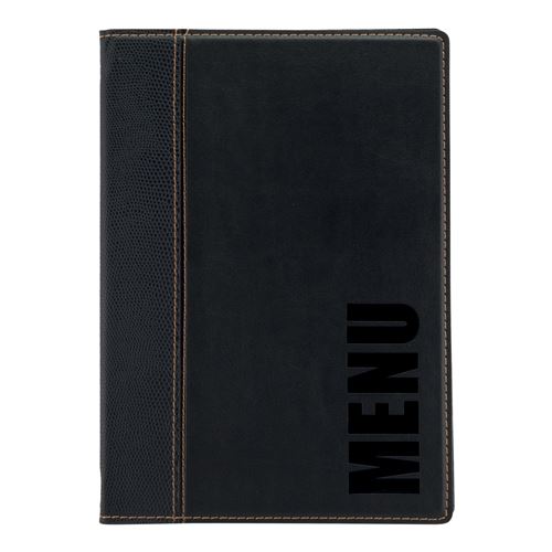 Prot&egrave;ge-menus contemporain Securit noir -Format A5 - -