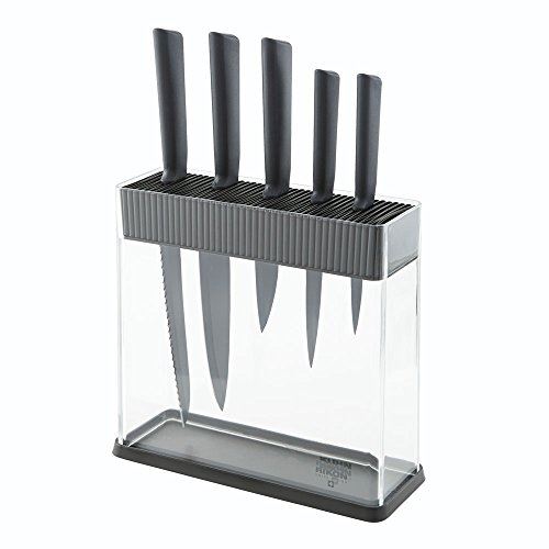 Colori®+ set couteaux graphite & porte-couteaux 5 pièces kuhn rikon 26592