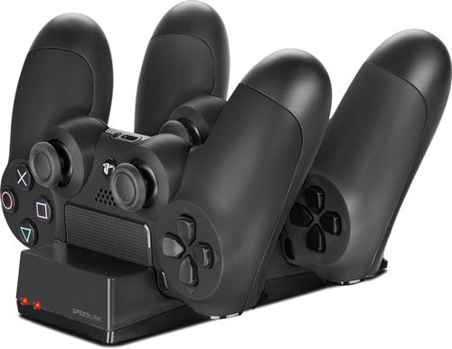 SPEEDLINK JAZZ USB Charger - Oplaadstandaard - 2 uitgangsaansluitingen - zwart - voor Sony PlayStation 4