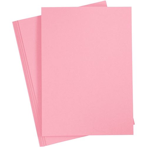 Creotime carton 21 x 29,7 cm 10 pièces rose pastel foncé