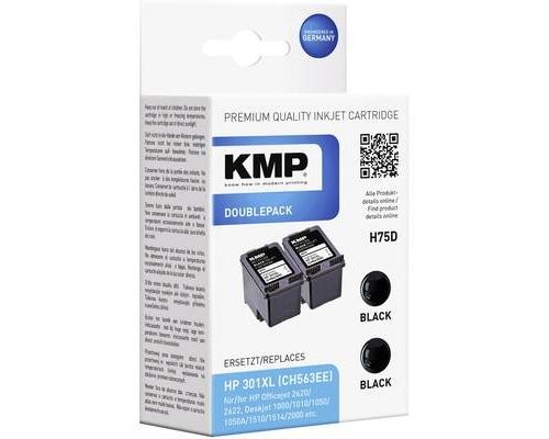 KMP Encre remplace HP 301XL CH563EE compatible paquet de 2 H75D 1719 4021 - vue 2