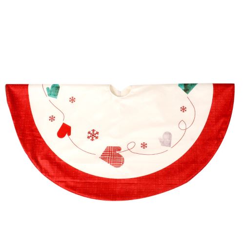 Jupe de sapin de noël tapis couvre pied - Rouge&Blanc 120CM