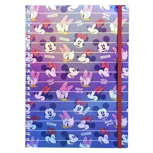 Carnet de notes à spirales Minnie Mickey et Daisy Disney multicore (21x14.8x2cm)