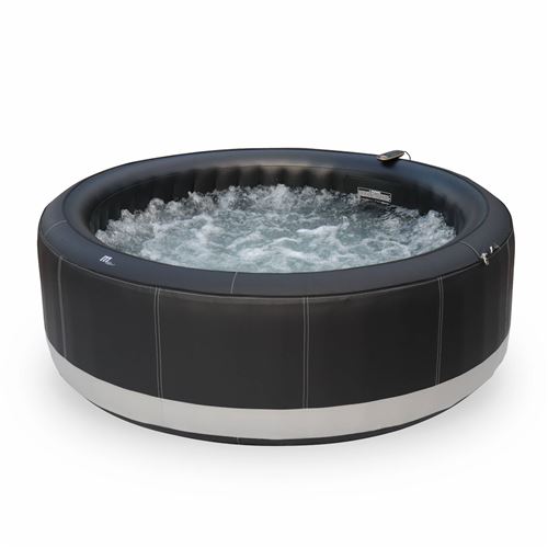 Spa 205cm 6 personnes gonflable - Camaro 6 noir - Spa gonflable Luxe rond Ø205cm MSPA simili cuir pompe chauffage gonfleur filtre bâche et cadenas