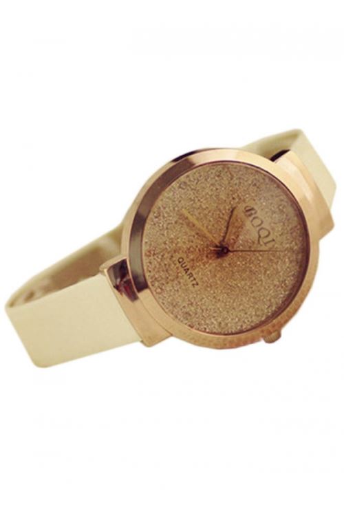 OHP Montre femme pu - bracelet en cuir quartz analogique montre-bracelet - blanc
