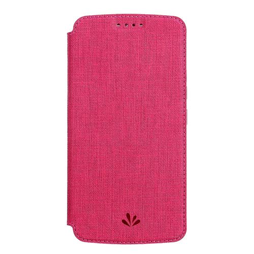 Etui en PU avec porte-cartes rose pour votre OnePlus 6T