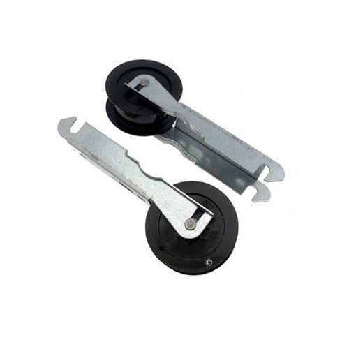 Candy Lot De 2 Galets Poulies Tendeurs et Supports Sèche-Linge 06017597, 40004610 Candy, Hoover, Fagor, Fagpr, Vestel, Zerowatt - 124051