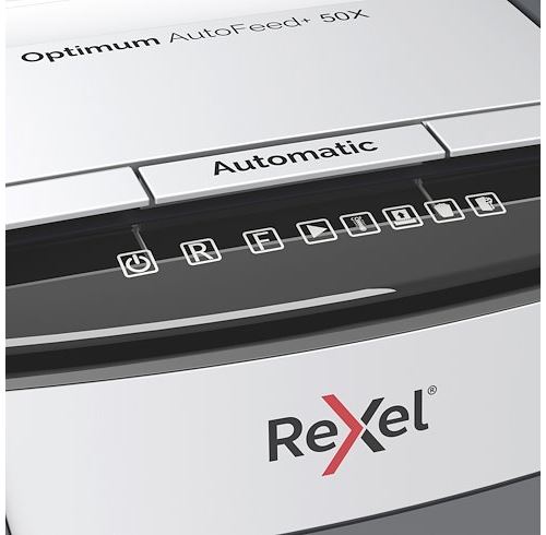 Rexel Optimum AutoFeed+ 50X - Destructeur de documents - coupe croisée - 4 x 28 mm - P-4