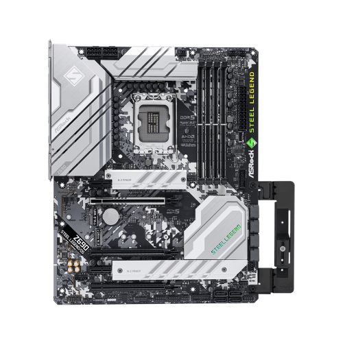 ASRock Z690 Steel Legend - Carte-mère - ATX - Socket LGA1700 - Z690 Chipset - USB-C Gen2 USB 3.2 Gen 1 USB 3.2 Gen 2 USB-C Gen 2x2 - 2.5 Gigabit LAN - carte graphique embarquée (unité centrale requise) - audio HD (8 canaux)