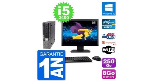 Ultra mini pc dell 7010 usff ecran 22" i5-2400 ram 8go 250go windows 10 wifi