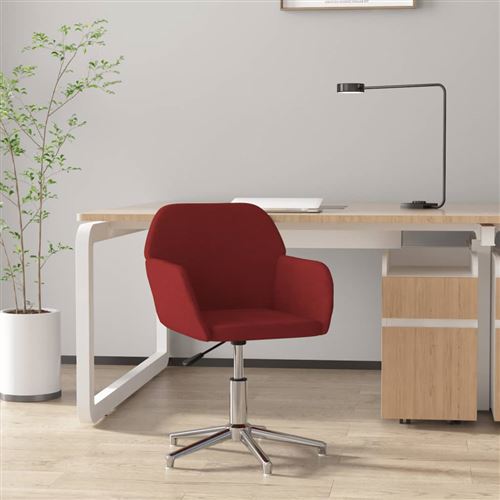 VIDAXL - Chaise pivotante de bureau - Rouge - Image 2
