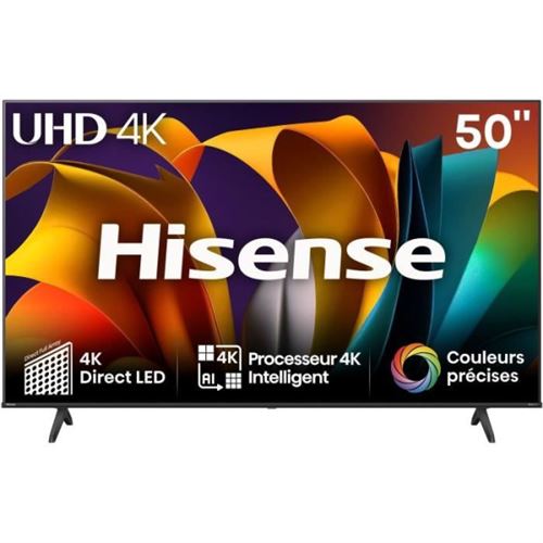 Hisense 50A6N Classe de diagonale 50 A6N Series TV LCD rétro éclairée par LED Smart TV VIDAA 4K UHD (2160p) 3840 x 2160 HDR Direct LED noir