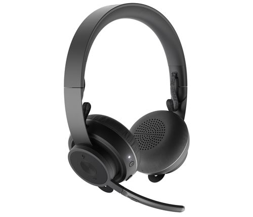 Logitech Zone Wireless Plus - Micro-casque - sur-oreille - Bluetooth - sans fil - Suppresseur de bruit actif - isolation acoustique - graphite - Certifié pour Microsoft Teams