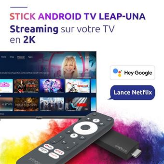Streaming Box Android TV 2K - STRONG - LEAP-UNA - Chromecast - Wifi - Bluetooth