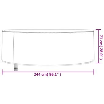 Housses De Meubles De Patio Extérieur 420D Table De Jardin Housse