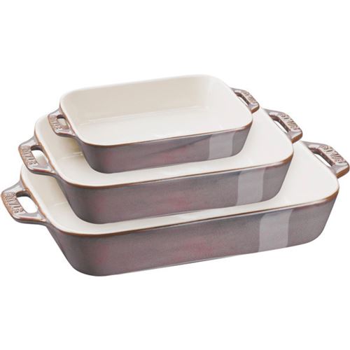 3 Staub Auflaufformen - grau
