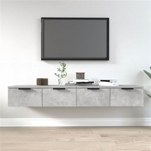 vidaXL Wandkasten 2 st 68x30x20 cm bewerkt hout betongrijs3115895
