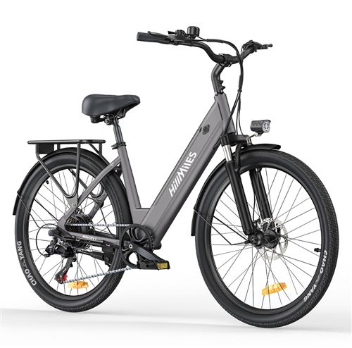 Non Communiqué Gris Velo Electrique Hillmiles Milecity 1 Moteur 250W Pas 80-100Km Avec Batterie 36V13ah Amortisseur Avant Shimano 7 Vitesses