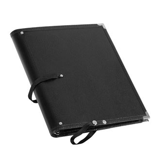Classic Cantabile Partition Deluxe Cuir Synthétique Noir - Porte-Partitions Chorale