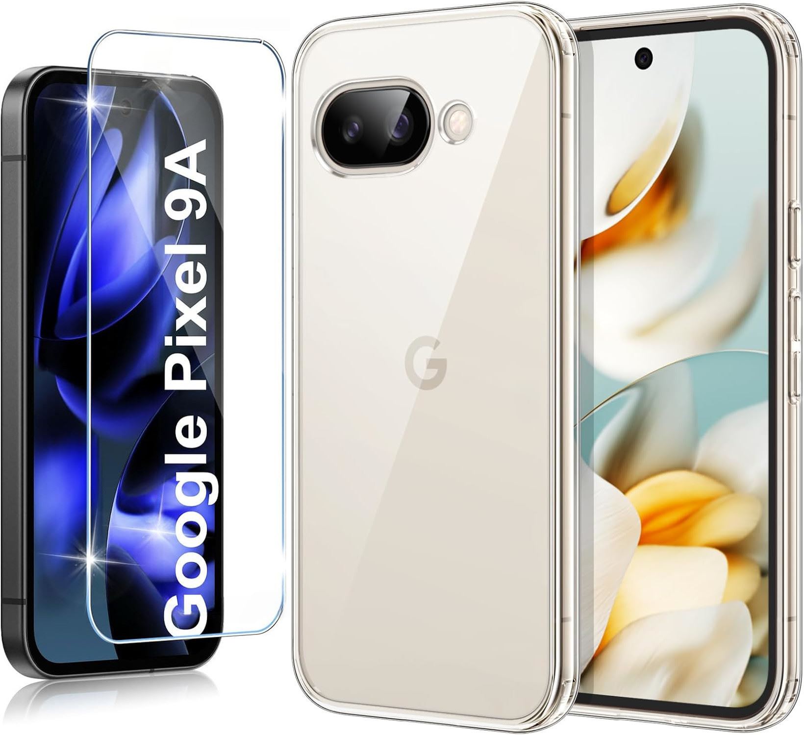 Pack Accessoires Google Pixel 8a : Coque Silicone Transparente + 2 Verres Trempés - Little Boutik
