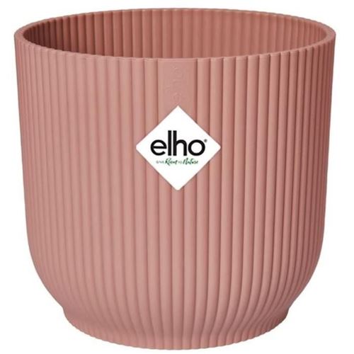 Elho Vibes Fold 30cm Round Plastic Indoor Plant Pot - Delicate Pink