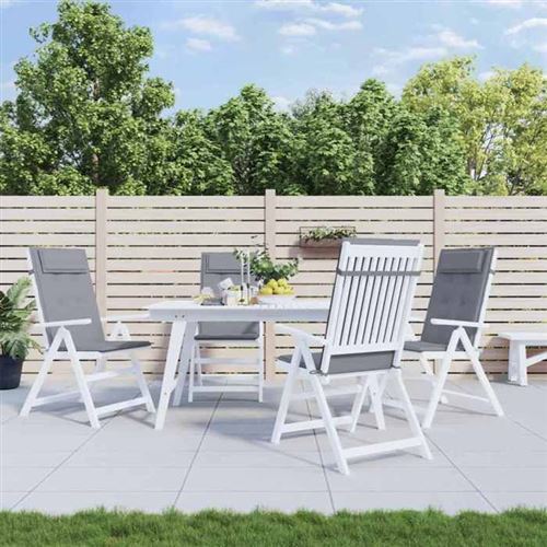 Vidaxl Gris Coussins De Chaise Dossier Haut - Image 3