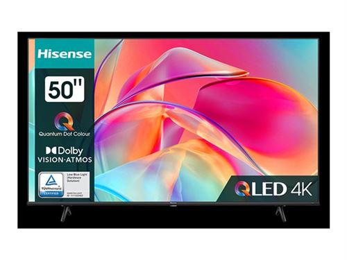 Hisense 50E7KQ - Classe de diagonale 50 TV LCD rétro-éclairée par LED - QLED - Smart TV - VIDAA - 4K UHD (2160p) 3840 x 2160 - HDR - Quantum Dot, Direct LED - noir