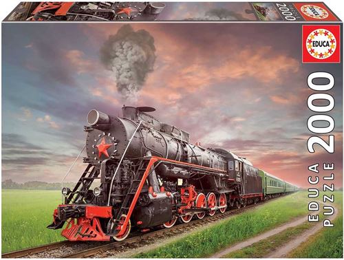 Puzzle 2000 Pièces Locomotive À Vapeur Au Thème Trains Educa Multicolore